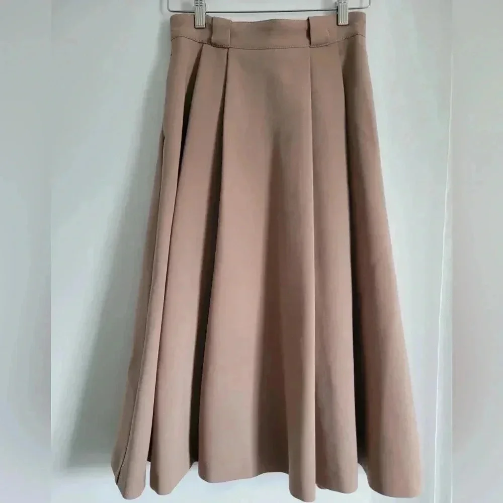 Zara midi pleat detail pink skirt - Picture 12 of 14